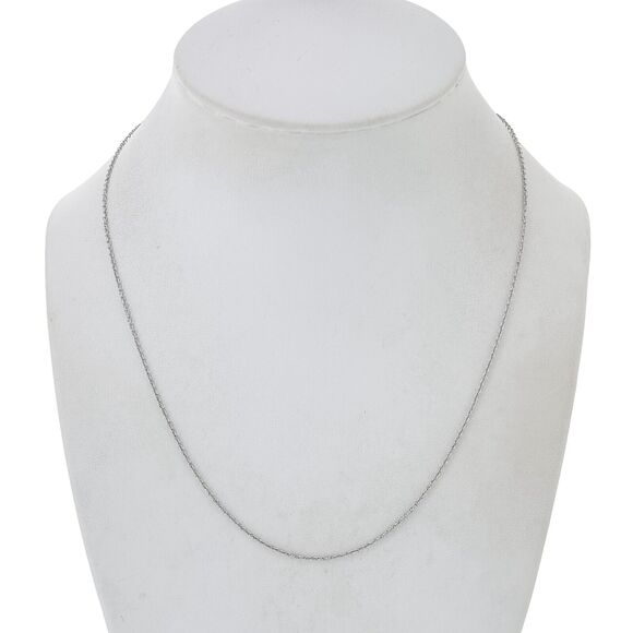 Vintage Quin Sterling Silver 925 1.0mm Cable Link Necklace 18" - Picture 1 of 3